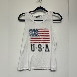 Charlotte Russe USA tank top white